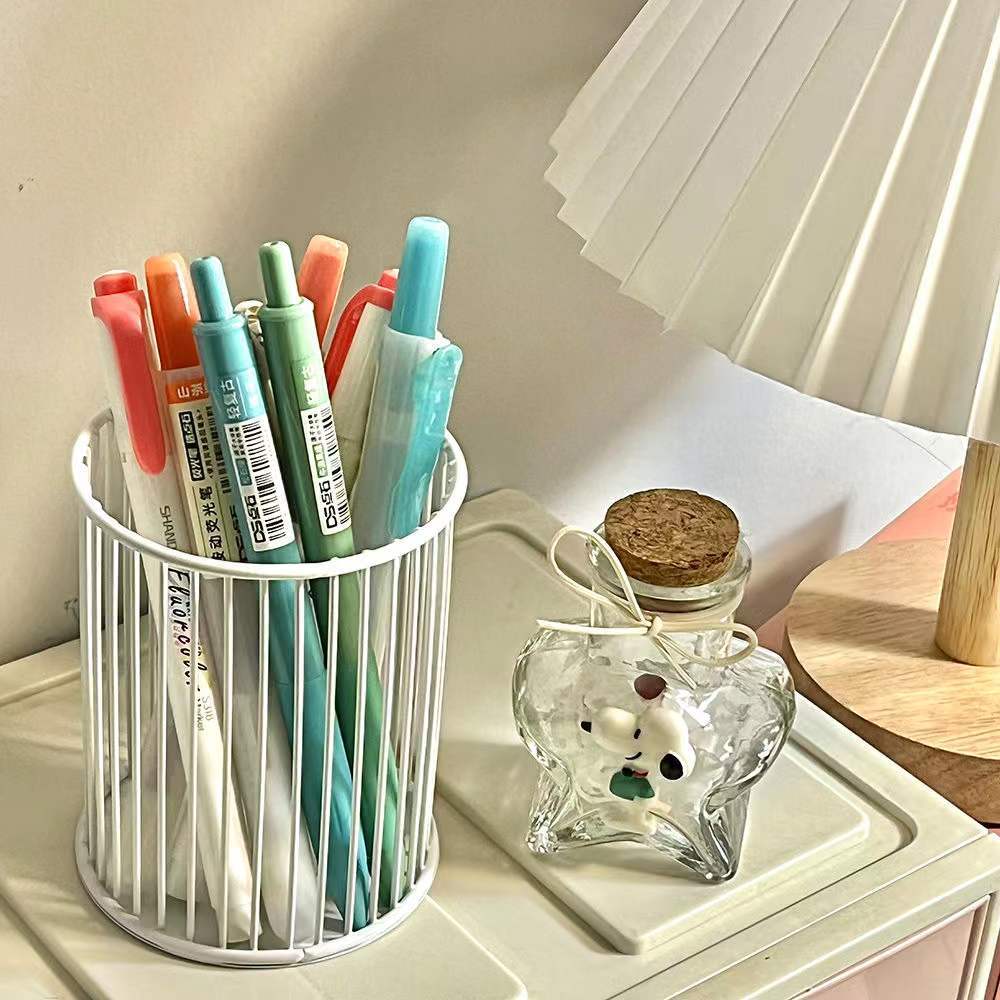 6 Colors Iron Storage Rack Desktop Book Pen Storage